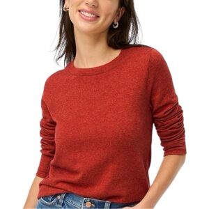 J. Crew‎ Teddie Sweater Women’s Size L Rust Orange Wool Blend Crewneck
